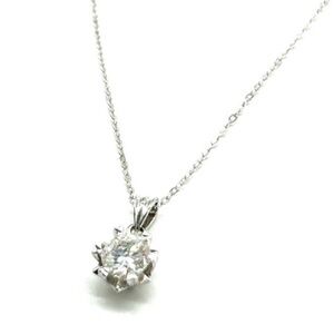 Silver 1CTW Moissanite Solitare Pendant
